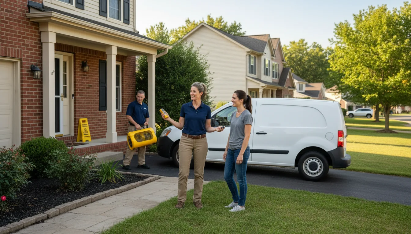 Residential water damage restoration in South Salem, OH